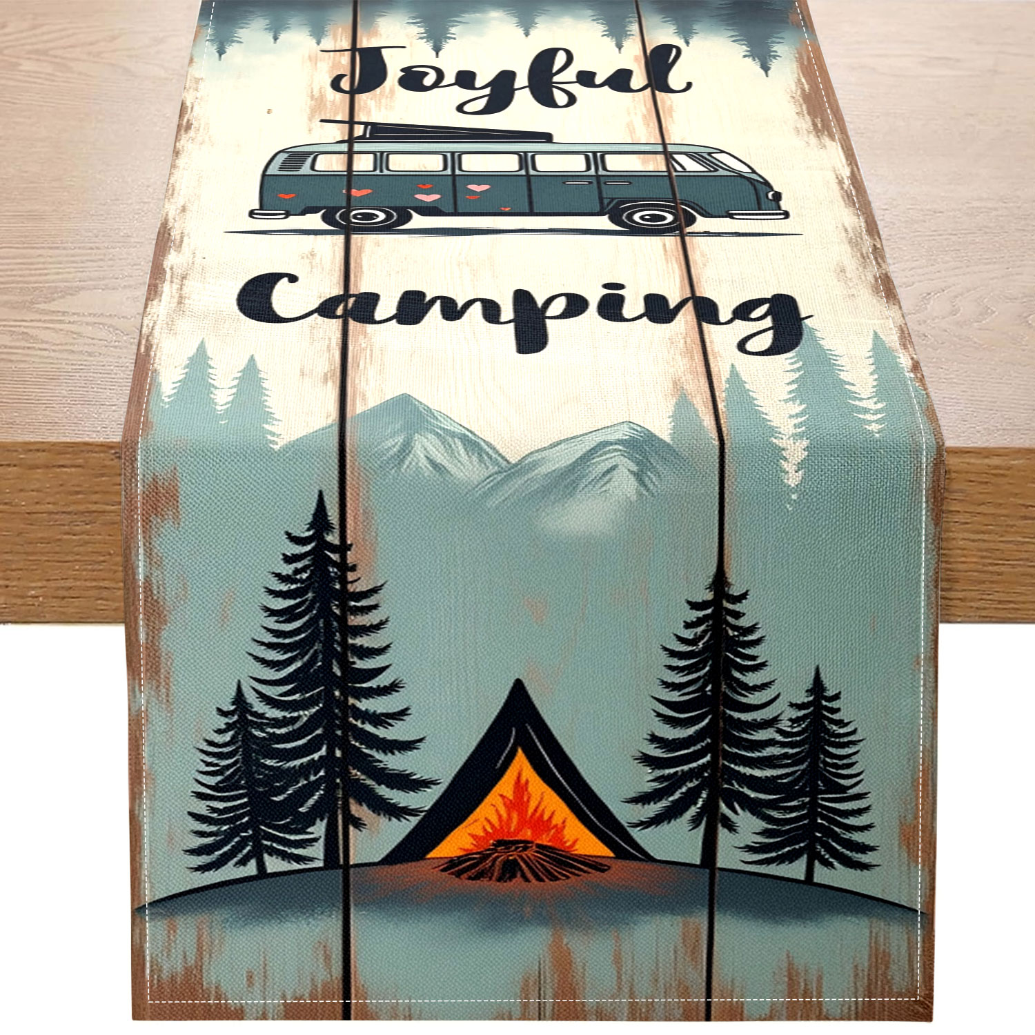 1 Runner da tavolo a tema stil - Outdoor Camping Exhibition recensione e prezzo