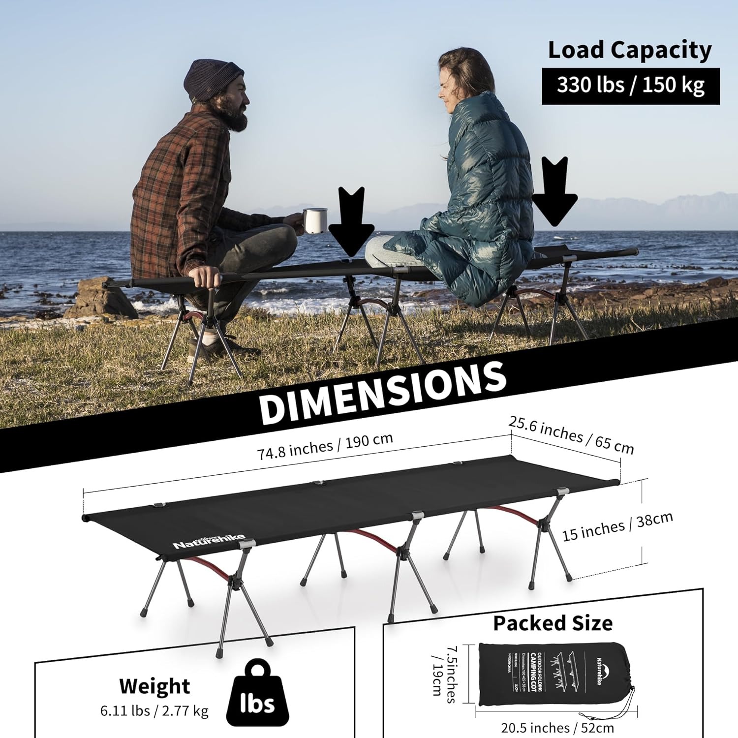 Lettino da campeggio pieghevol - Bed Outdoor Camping recensione e prezzo